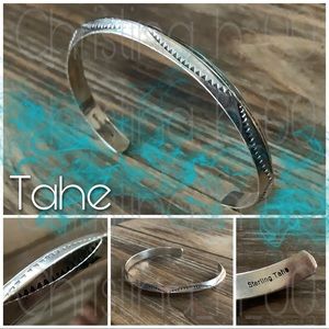 TAHE Native American sterling cuff bracelet